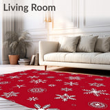 Magical Ice Crystal Joyful Celebration Decorative Floor(Red)
