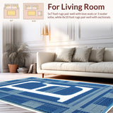 Marble Swirl Abstract Wool(Blue)