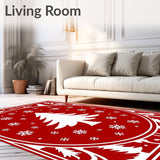 Festive Evergreen Snowfall Decorative Accent(Red)