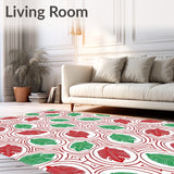 Nordic Winter Pinecone Swirl Traditional Frosty Enchanted(Red)
