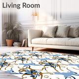 Marble Swirl with Gold Vein Accents Art(White)