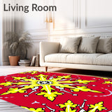 Festive Snowflake Medallion with Whimsical Starburst Detailing(Red)