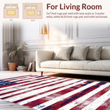 Stars & Stripes Forever Area Rug Patriotic Flair(Red)