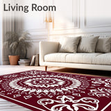 Festive Starburst Interlocking Floral Ornament(Burgundy)