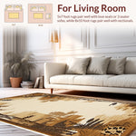 Ultra Soft Area Rug, Non Slip, Stain Resistant, Washable Area Rugs for Living Room, Bedroom, Washable Indoor Outdoor Runner(Beige) - ODIKA