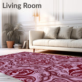 Textured Botanical Floral Vine Paisley Elegant Sophisticated(Pink)