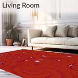 Swirling Galaxy Spiral with Starburst Contemporary Art(Red)