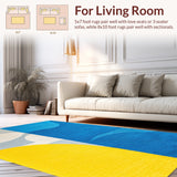 Modern Abstract Non Slip(Blue)