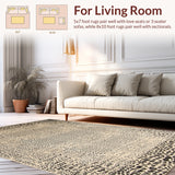 Safari Inspired Area Rug with Wild Spotted Design(Beige)