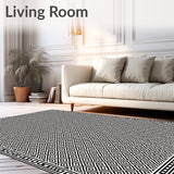 Boho Interlocking Lattice Artistic(Black)