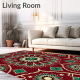 Interlocking Starburst with Festive Symmetry and Elegant Accents(Maroon)