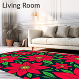 Poinsettia Bloom Festive Floral Holiday Season Decorative(Red)