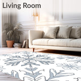 Winter Snowflake Motif Displaying Crystalline Inspired Designs(Gray)