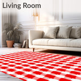 Merry Gingham Door with Vintage Picnic Blanket Inspiration(Red)