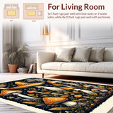 Witchy Black Kitchen Runner(Orange)