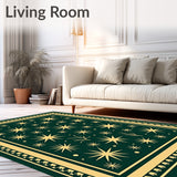Abstract Fir Branches and Starburst Mosaic with Festive Detailing(Green)
