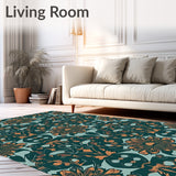 Ornate Boho Botanical Featuring Moody Leaf and Vine(Green)