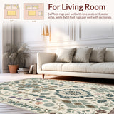 Ultra Soft Area Rug, Non Slip, Stain Resistant, Washable Area Rugs for Living Room, Bedroom, Modern Beige Stain-Resistant Kitchen Runner(Beige) - ODIKA