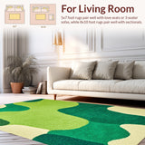 Modern Irregular Cat Print(Green)