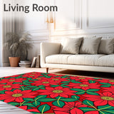 Holiday Poinsettia Bloom with Traditional Seasonal Florals(Red)