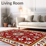 Vintage Inspired Festive Motif with Boho Floral Accents(Red)