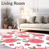Adorable Blossom Floral Low Pile Shag(Pink)