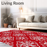 Snowflake Medley Festive Nordic Inspired Holiday Motif(Red)