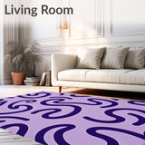 Lilac Abstract Animal Inspired Design with Swirling Shapes(Purple)