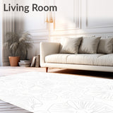 Petal Mosaic Elegance Featuring Interlocking Floral Motifs(White)