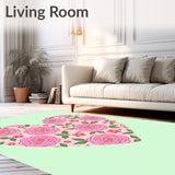 Whimsical Floral Showcasing Layered Blooming Roses(Pink)