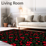 Festive Holly Wreath with Interlocking Vine Motifs(Black)