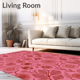 Art Nouveau Forest Canopy with Flourishing Acorn Details(Pink)