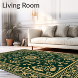Vintage Botanical Floral Enchantment Medallion Tapestry(Green)