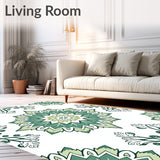 Vintage Snowflake Design Boho Style Area(Green)