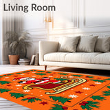 Santa Claus Festive Sleigh with Holiday Accents(Orange)