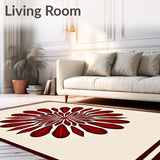 Luxurious Sunburst Radial Bloom Decorative Floor Statement(Red)