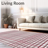 Luxurious Checkered with Interlocking Lines and Subtle Texture(White)