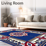 Abstract Medallion with Intricate Paisley(Blue)