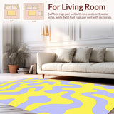 Modern Sensory Wave Motif with Gentle Undulating Forms(Yellow)