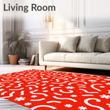Playful Polka Dot Array with Contrasting Whimsical Shapes(Red)