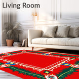 Nutcracker Ballet Scene with Ornaments and Festive Detailing(Red)