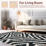 Minimalist Black and White Chevron Stripe with Repeating Angular(Black)