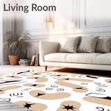 Rustic Abstract Animal Inspired Design with Modern Interlocking Motifs(Beige)
