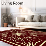 Art Fan Motif with Radiant Metallic Detailing(Red)