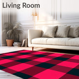 Gingham Check Entrance with Vintage Appeal(Pink)