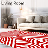 Cane Stripe with Peppermint Swirl Accents(Red)