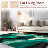 Modern Abstract Green & Black Design(Teal)