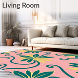 Modern Floral Burst Featuring Abstract Botanical Petals and Art Touches(Pink)