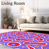 Abstract Whirlwind Swirl Motif with Dynamic Festal Accents(Purple)