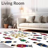 Rustic Nutcracker Parade Enchanting Seasonal Floor Embellishment(Red)